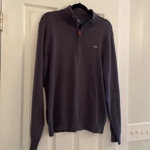 Grey Vineyard Vines 1/4 zip sweater. Size M.